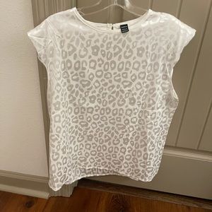 White cheetah top